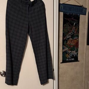 American Eagle Outfitters Black Plaid Trousers